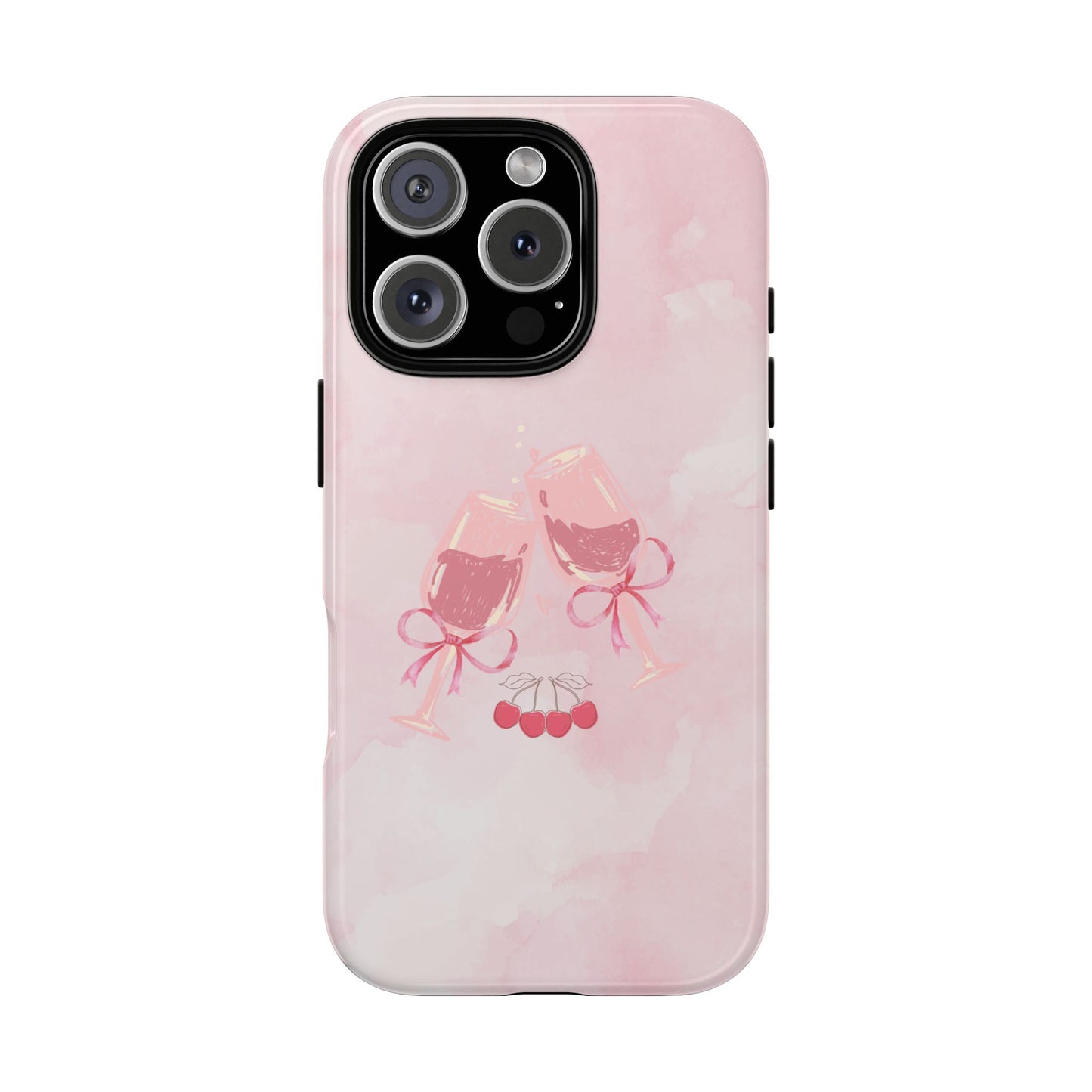 Stylish Wine Design Pink Phone Case