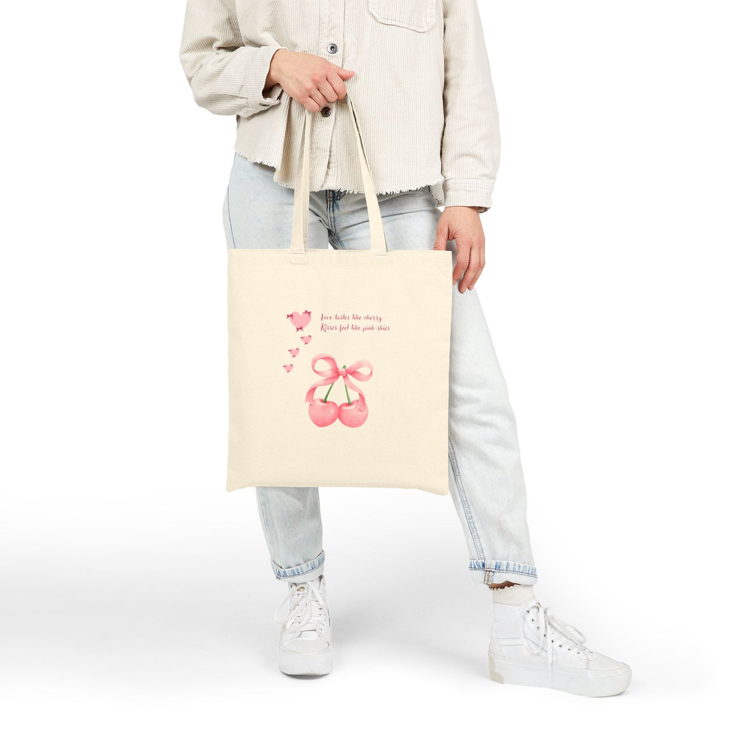 Stylish Cherry Love Tote Bag