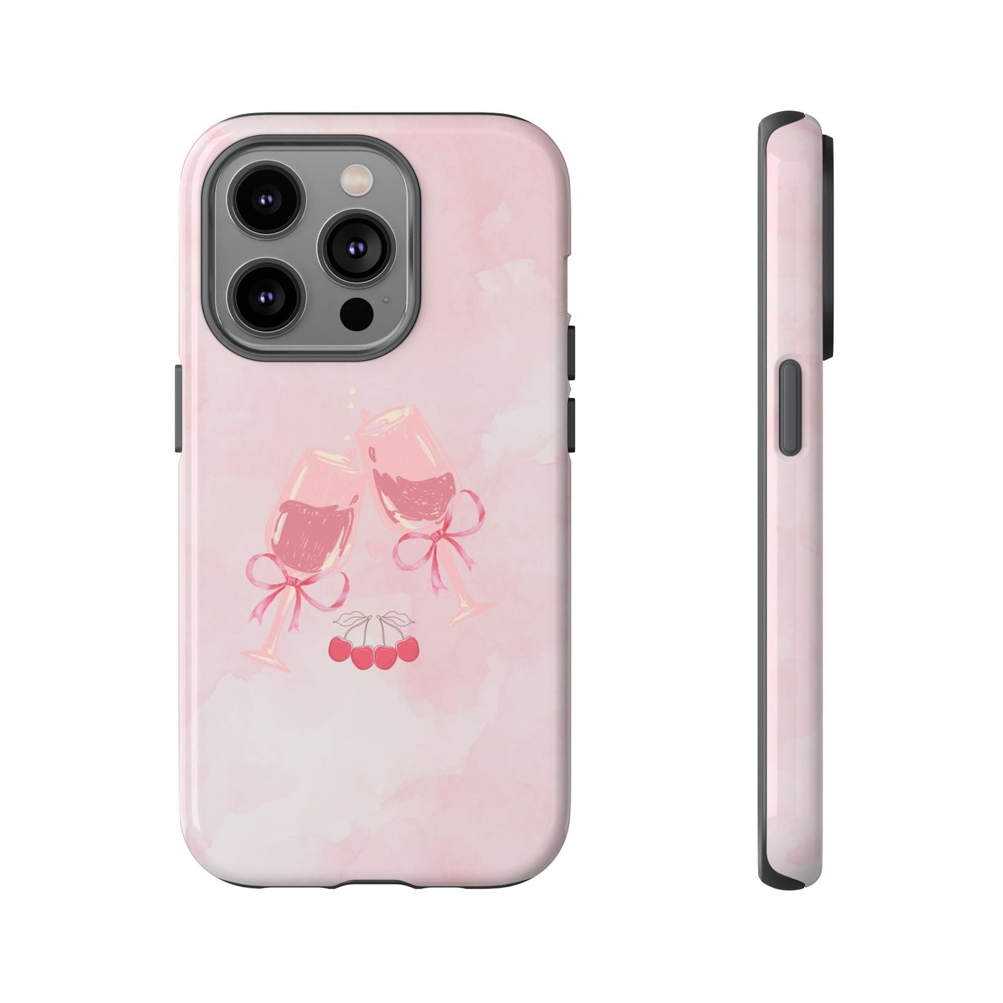 Stylish Wine Design Pink Phone Case