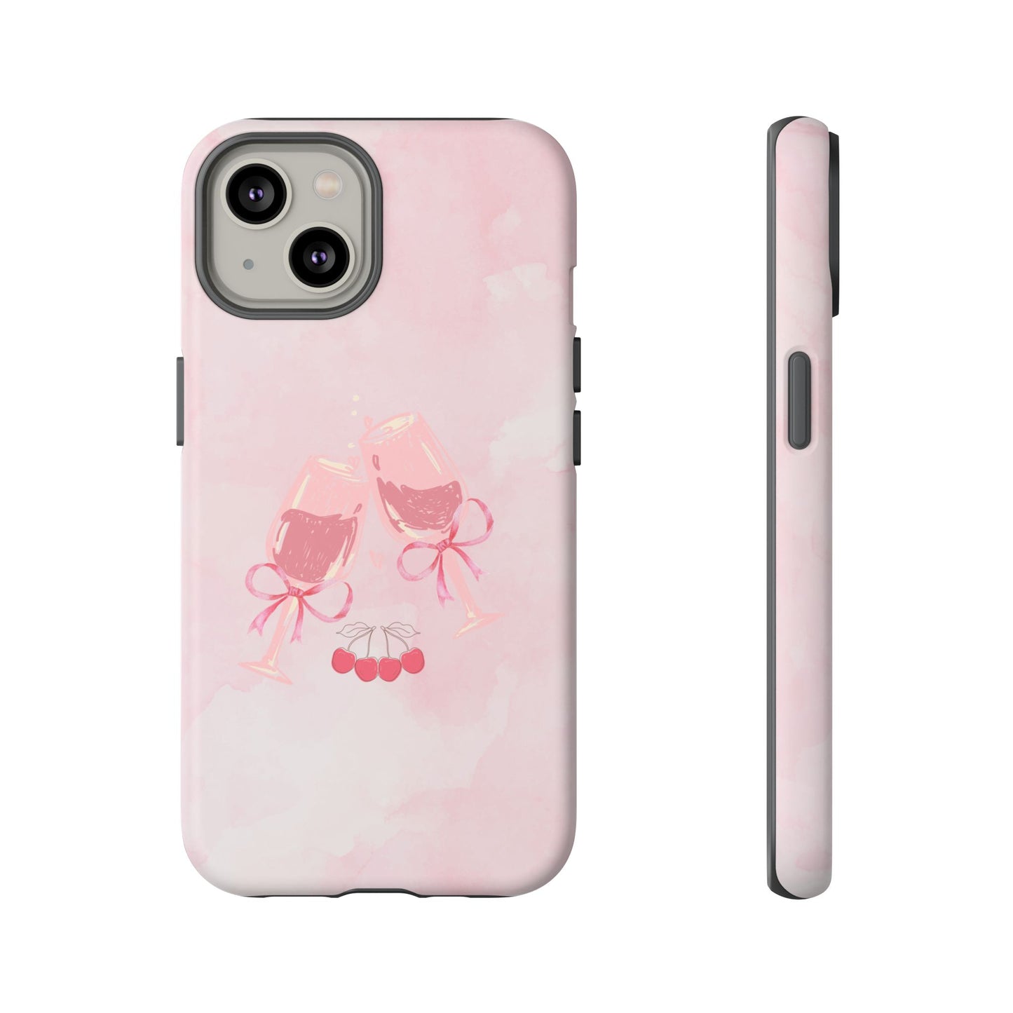 Stylish Wine Design Pink Phone Case