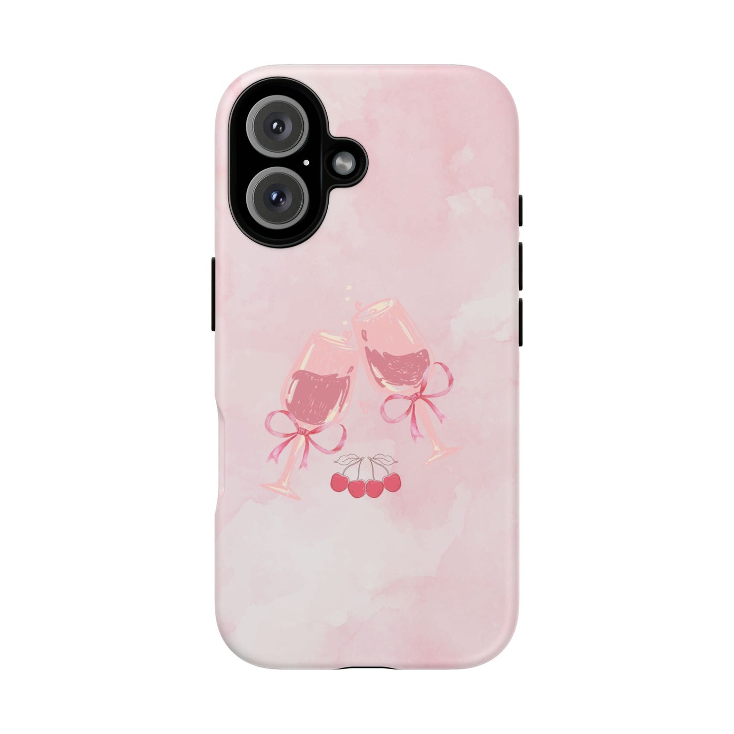Stylish Wine Design Pink Phone Case