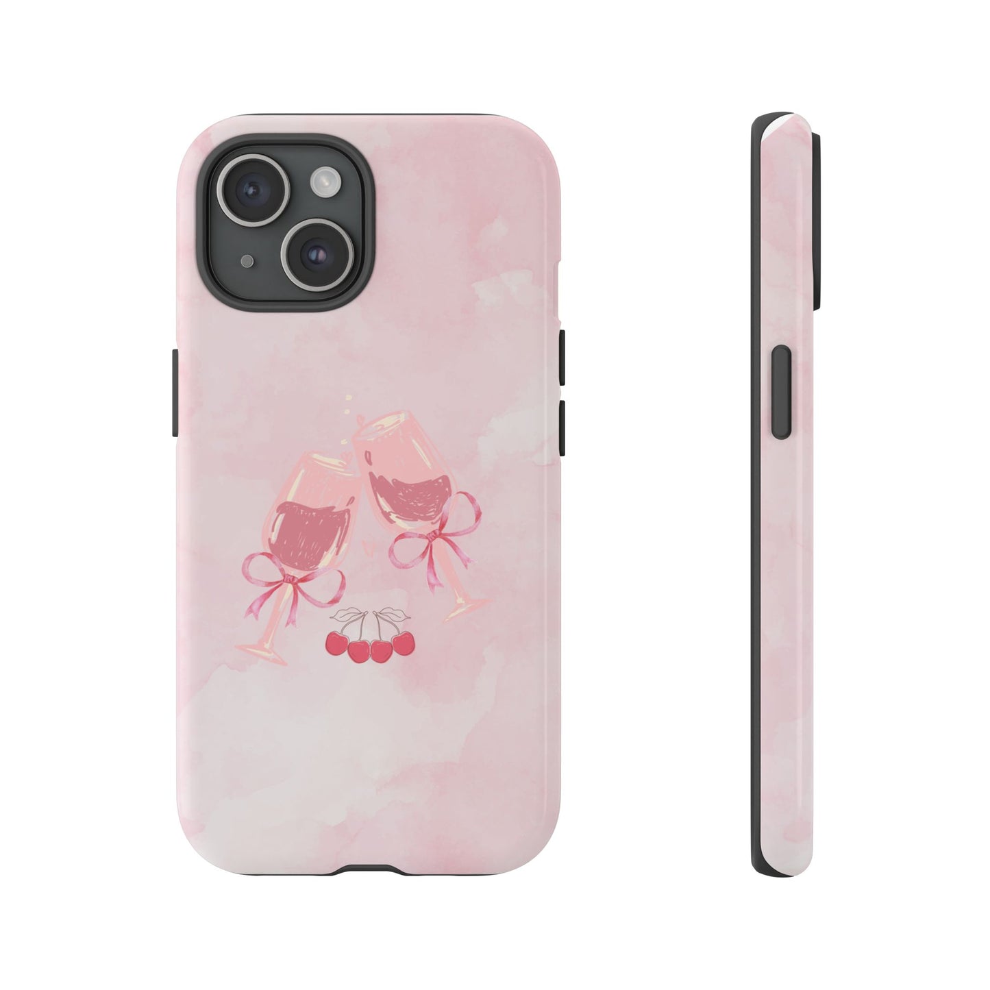 Stylish Wine Design Pink Phone Case