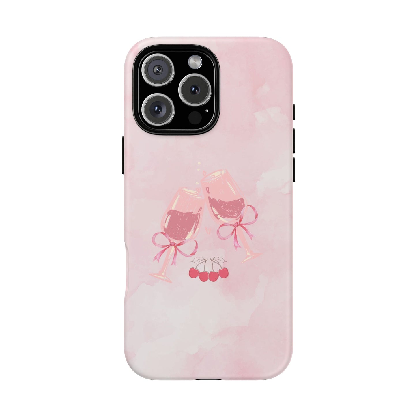 Stylish Wine Design Pink Phone Case
