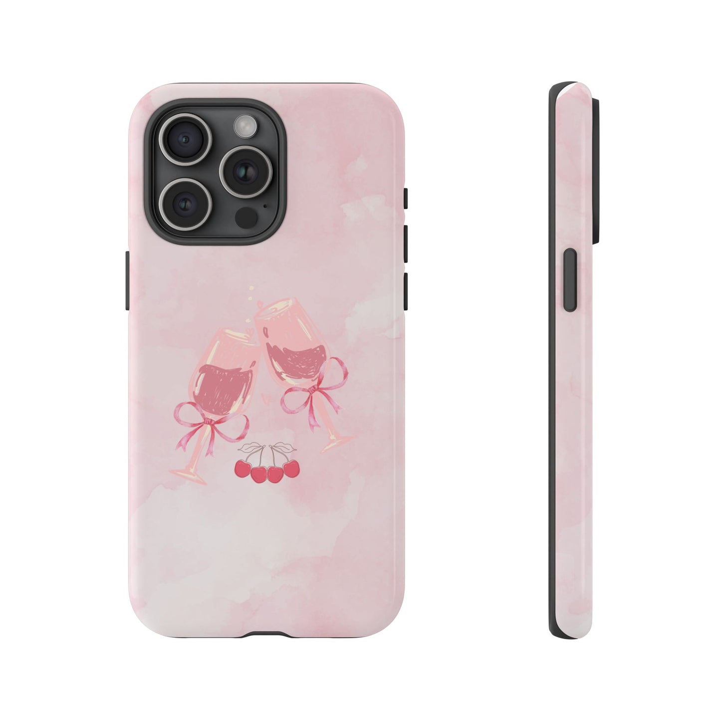 Stylish Wine Design Pink Phone Case