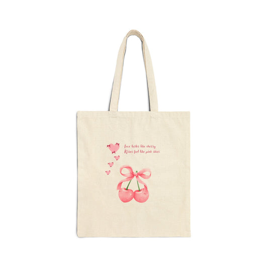 Stylish Cherry Love Tote Bag
