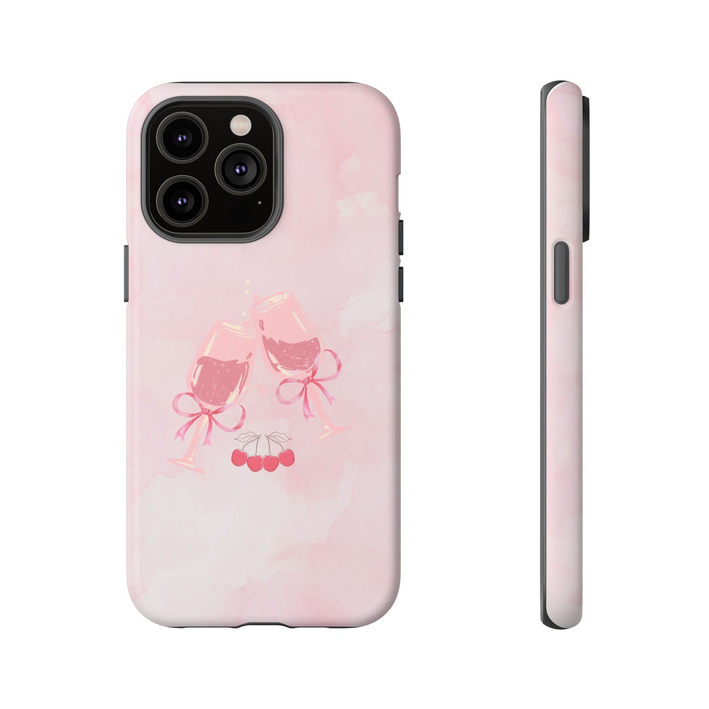 Stylish Wine Design Pink Phone Case