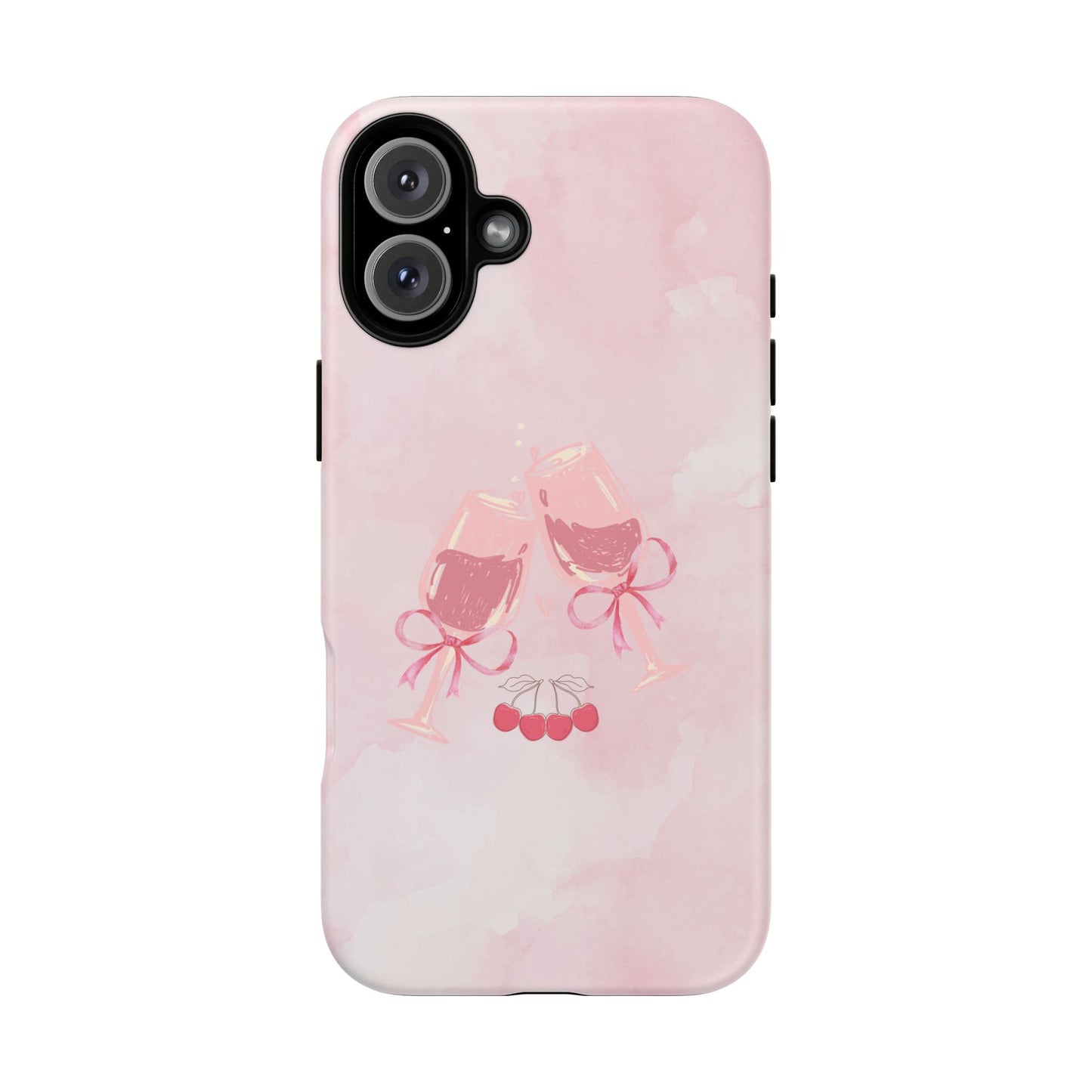 Stylish Wine Design Pink Phone Case