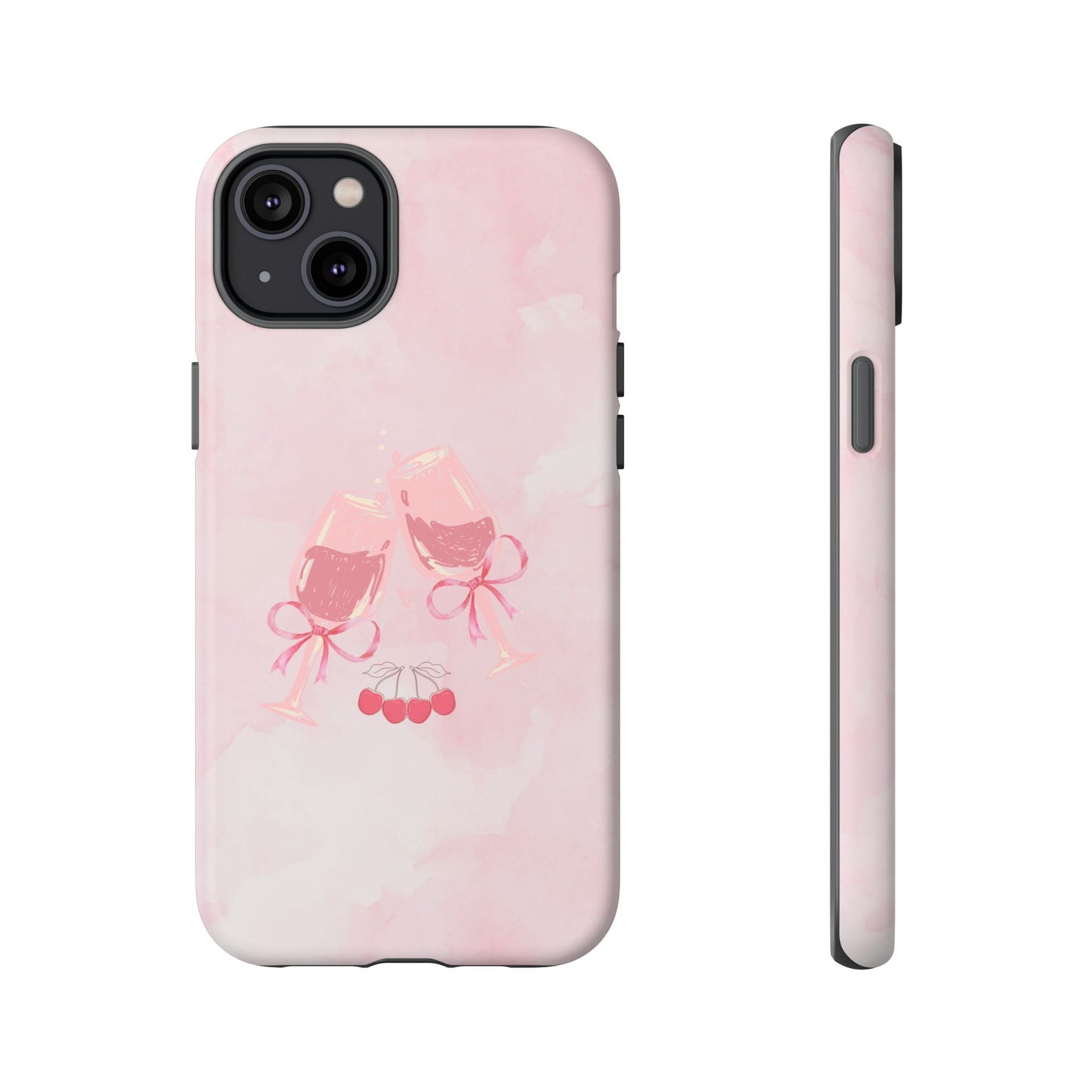 Stylish Wine Design Pink Phone Case