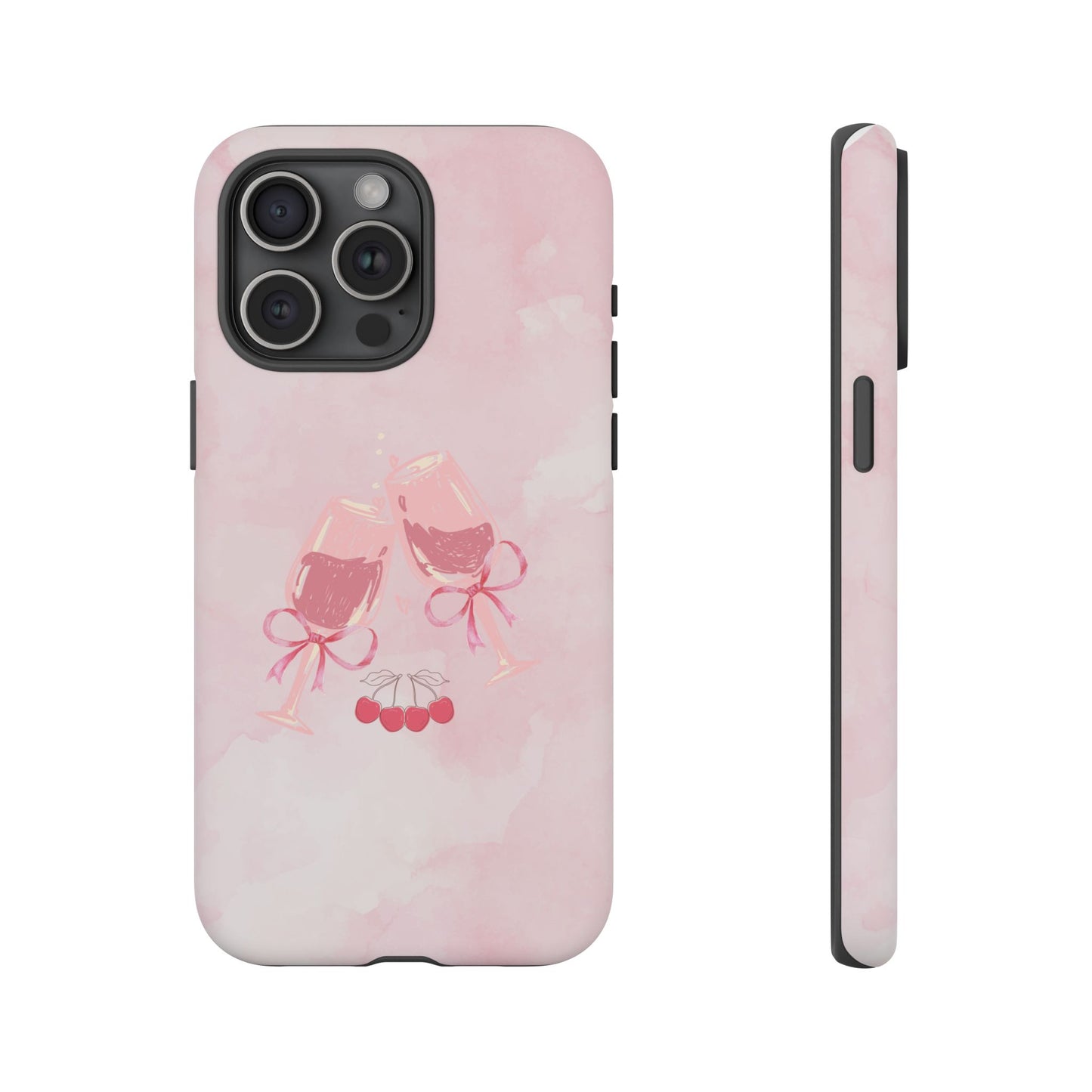 Stylish Wine Design Pink Phone Case