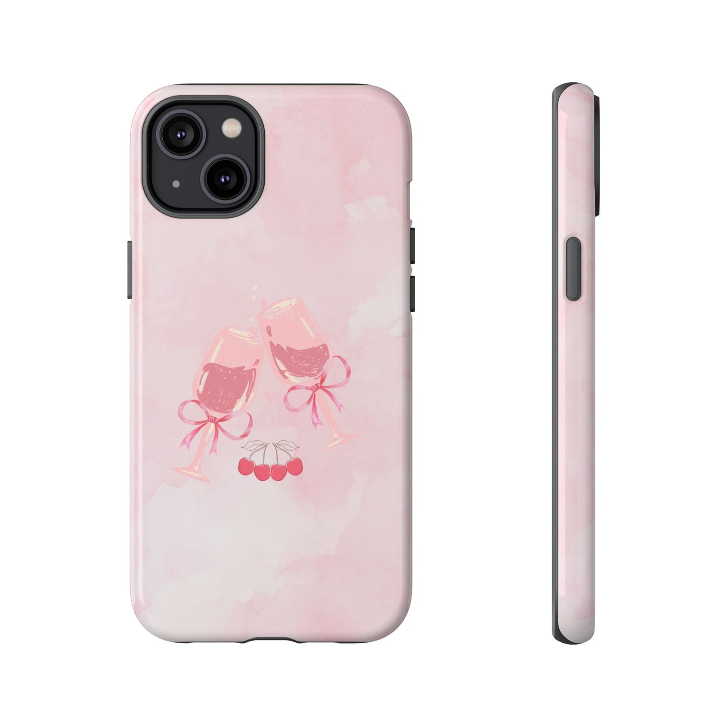 Stylish Wine Design Pink Phone Case