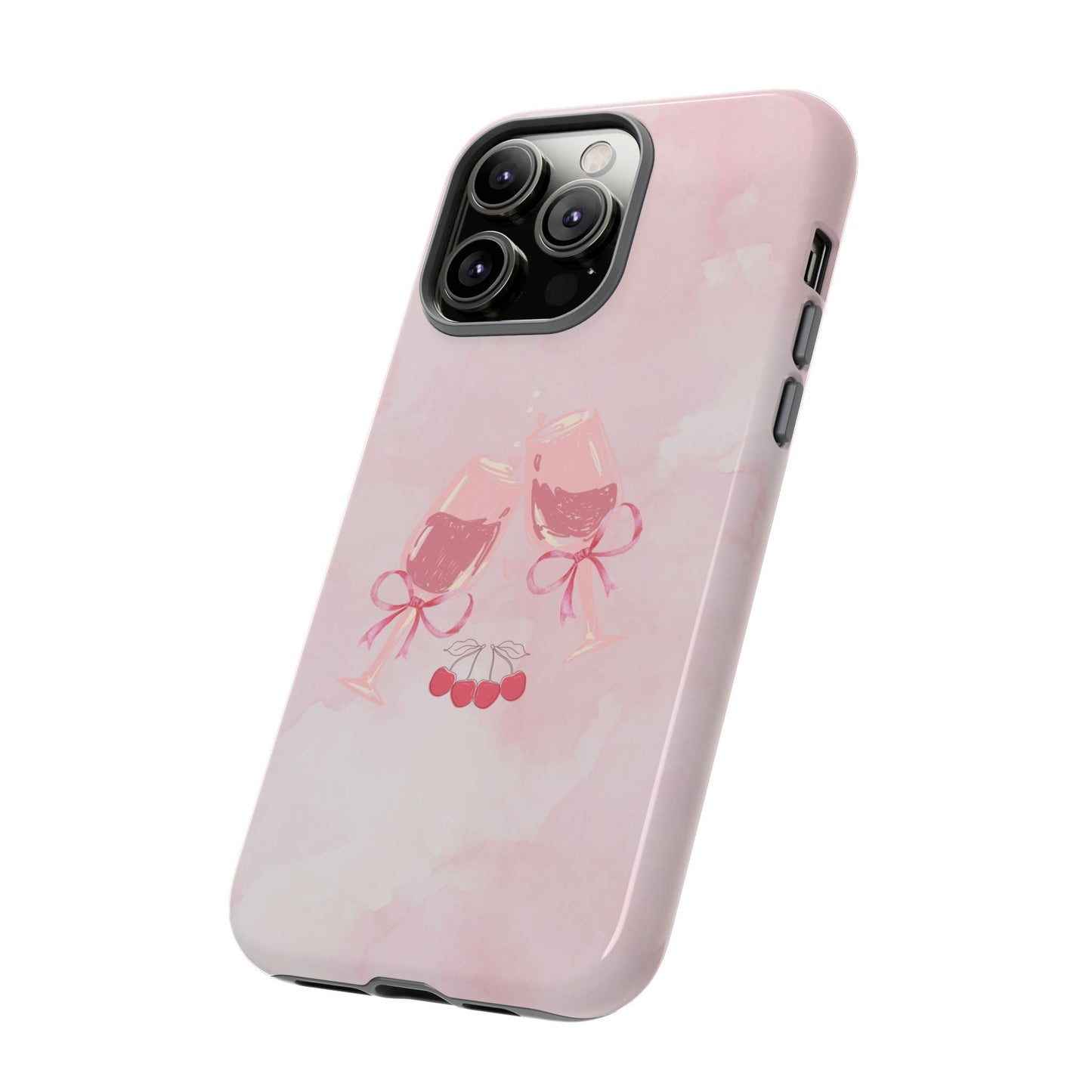 Stylish Wine Design Pink Phone Case