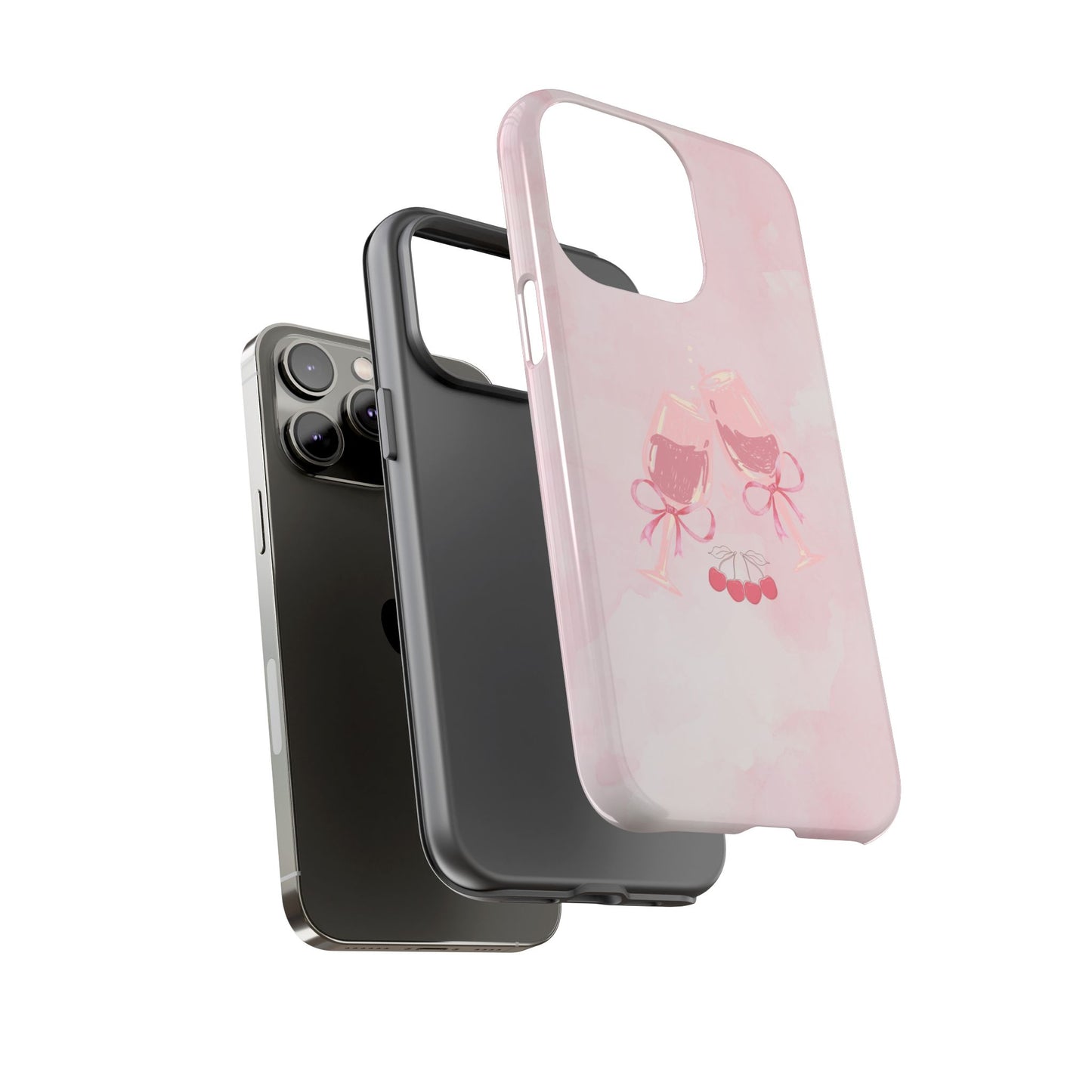 Stylish Wine Design Pink Phone Case
