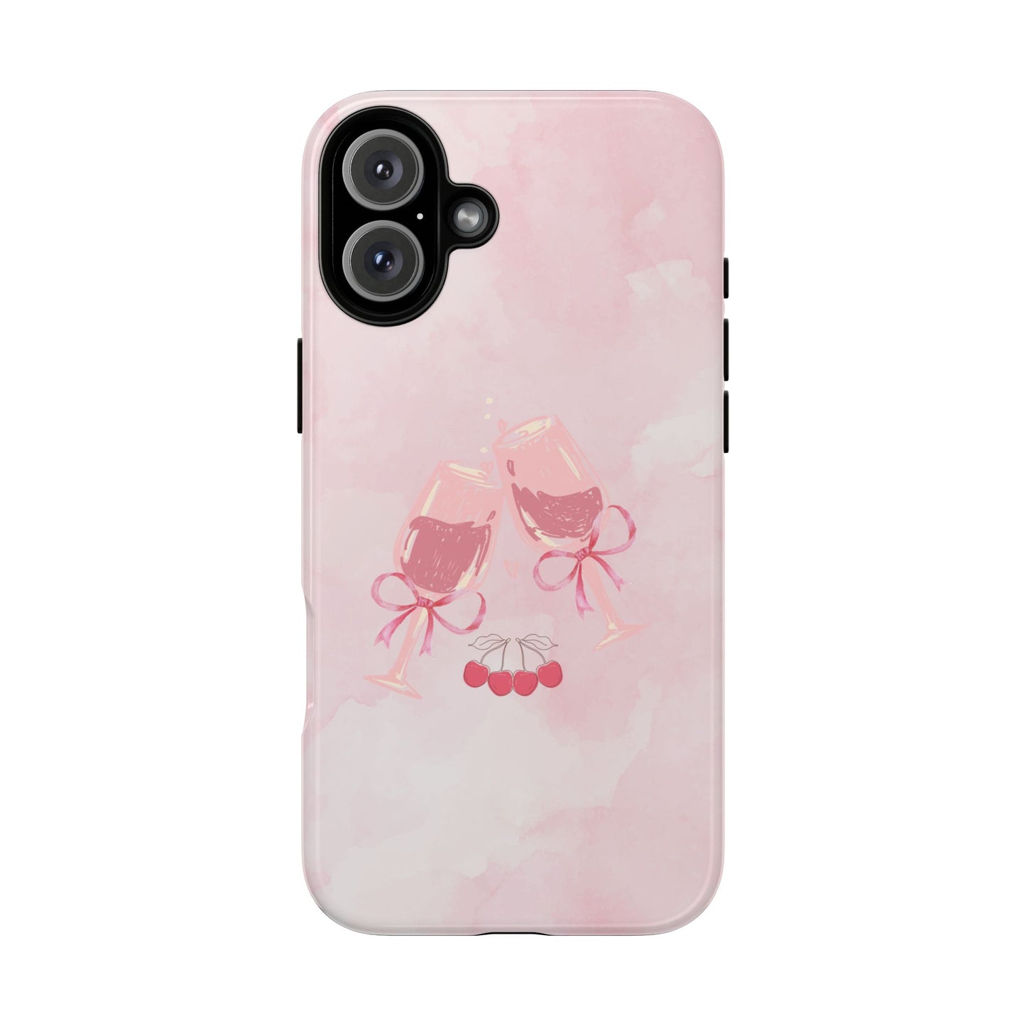 Stylish Wine Design Pink Phone Case